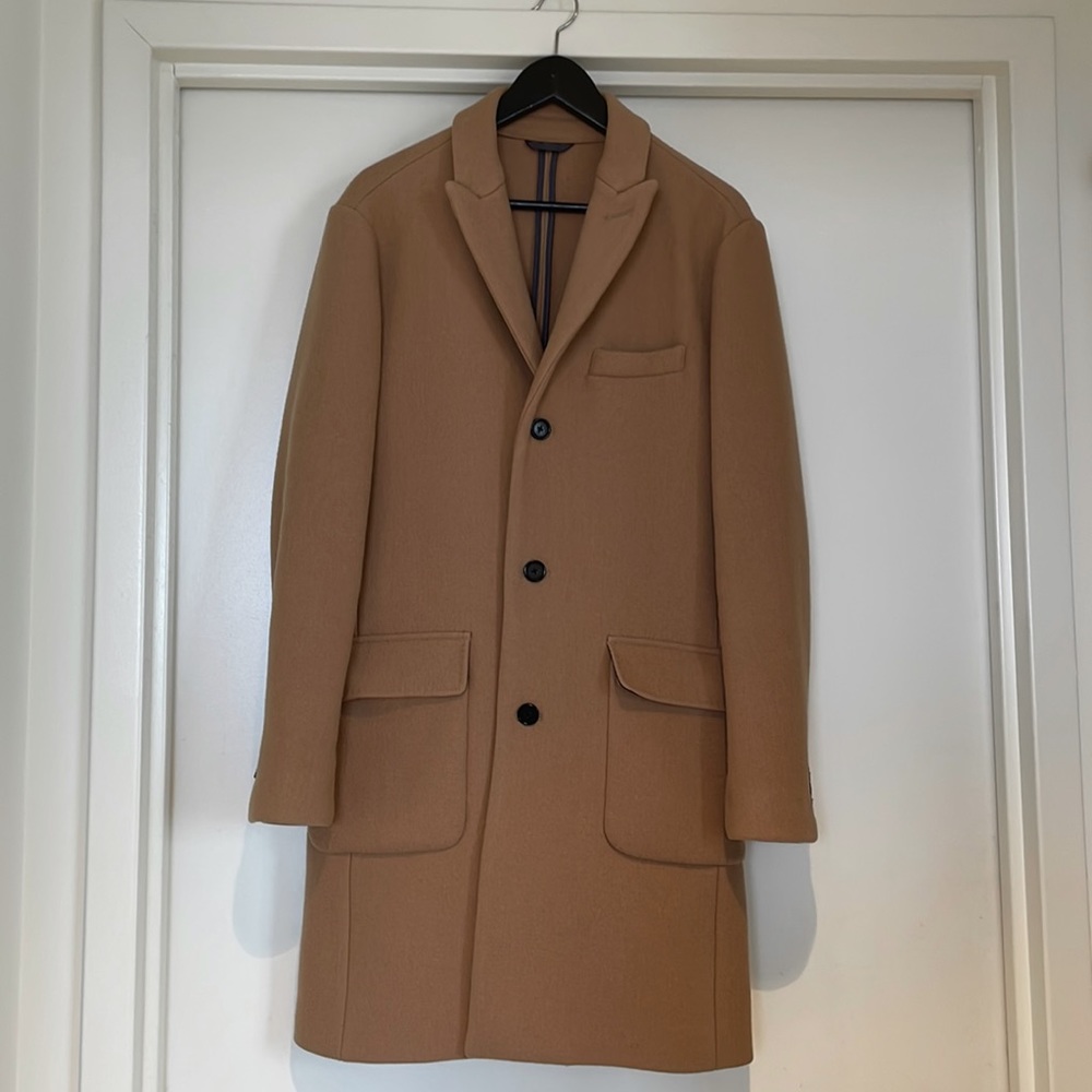 Bonobos Men’s Slim Fit Camel Coat | 38R